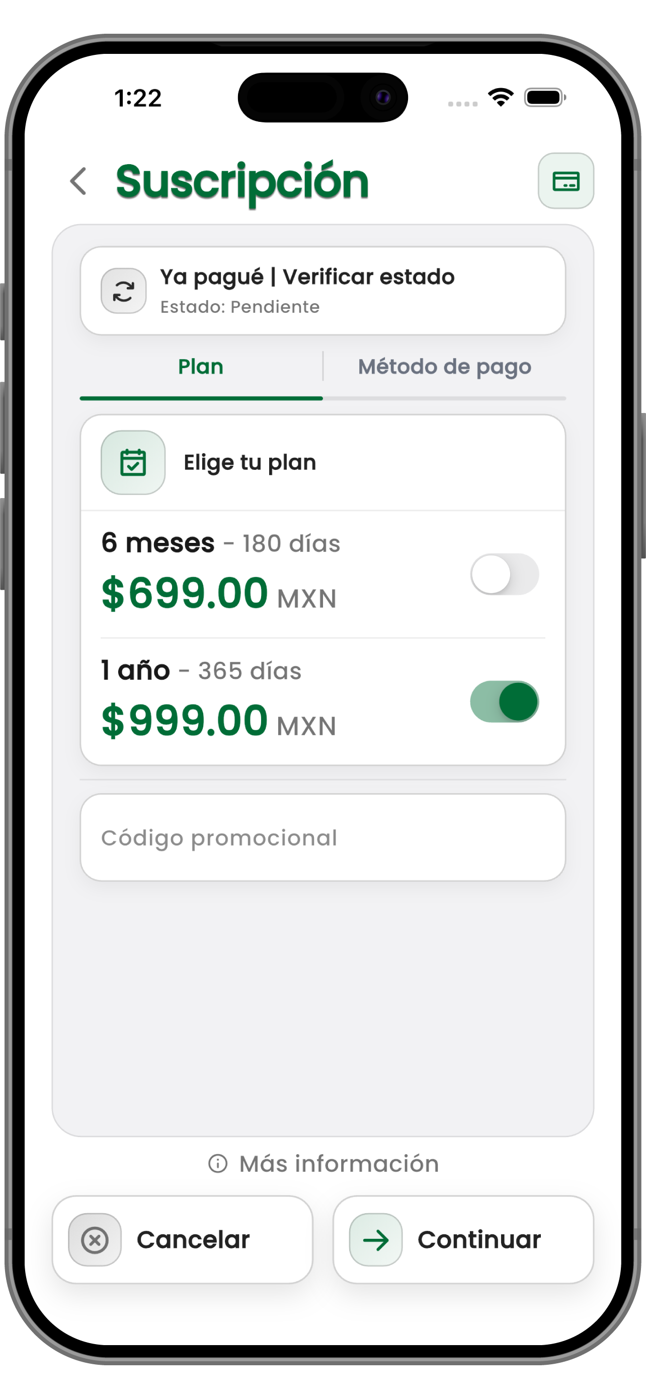 Mockup de la app Findo